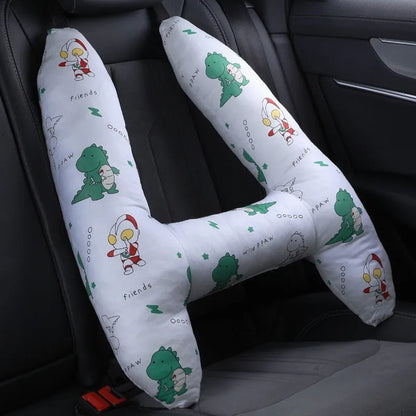 55x70cm car pillow with choice of 20 character patterns including dinosaur, unicorn, and bunny designs