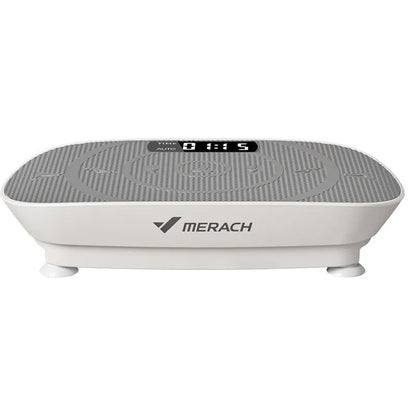 Grey and pink smart vibration power plate with Bluetooth, dimensions 58cm by 38cm.