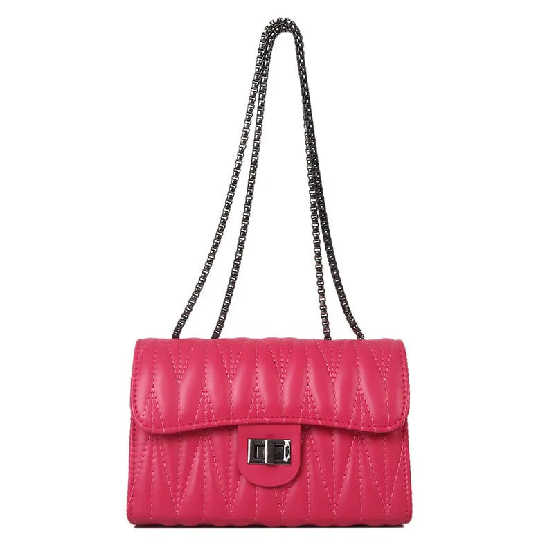 Retro textured diamond pattern women's small bag in beige colour with soft carry handle and single shoulder strap