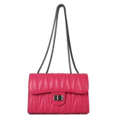 Retro textured diamond pattern women's small bag in beige colour with soft carry handle and single shoulder strap