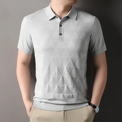 Men's thin ice silk short sleeve t-shirt in quick-drying knitted fabric showing colour options