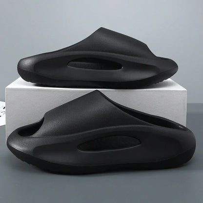 Stylish and comfortable unisex slippers with a unique hollow design, perfect for summer beach and casual wear