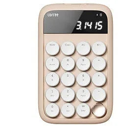 Liquid Foundation wireless mechanical keyboard with 84 keys, hot-swappable switches, Bluetooth calculator, and included mouse and light on a desk.