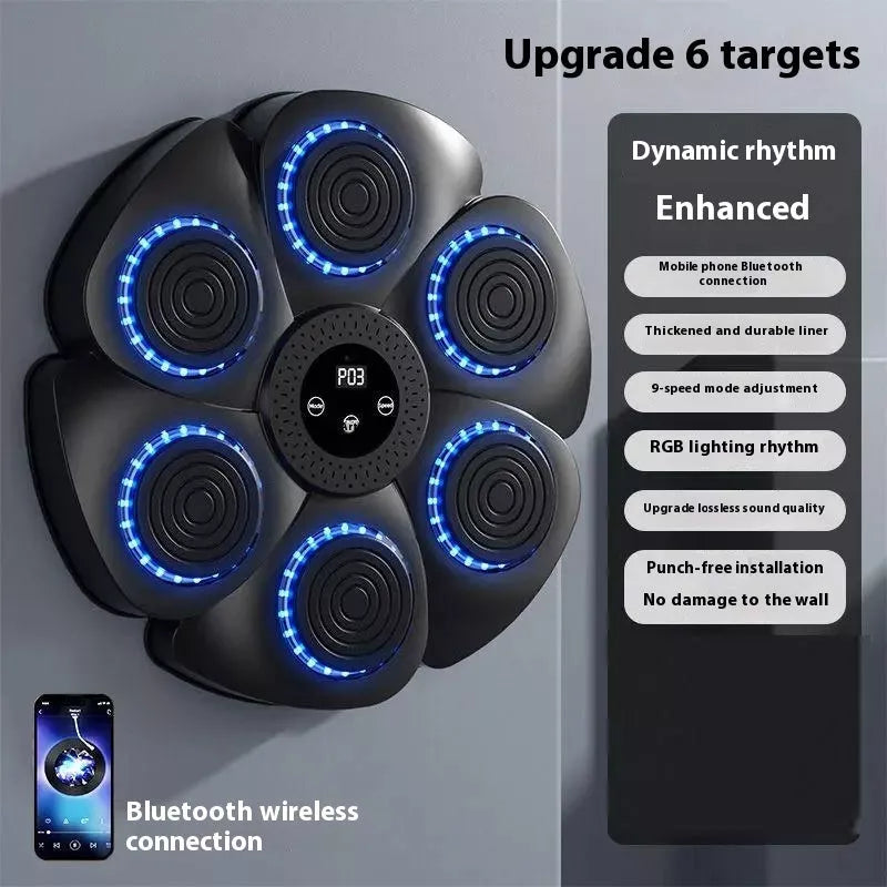 Smart Bluetooth wireless boxing equipment with half finger gloves for home workouts