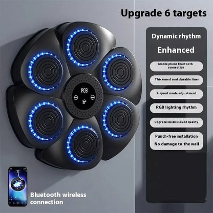 Smart Bluetooth wireless boxing equipment with half finger gloves for home workouts