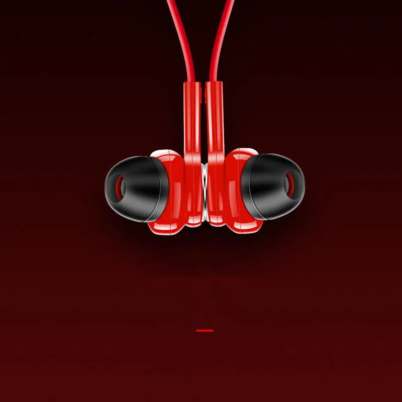G03 neckband sports Bluetooth earphones in red, black, or white with neck-hanging design for workouts