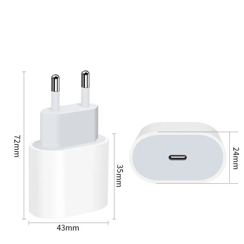 Mobile phone charger with USB interface showing American and European plug configurations