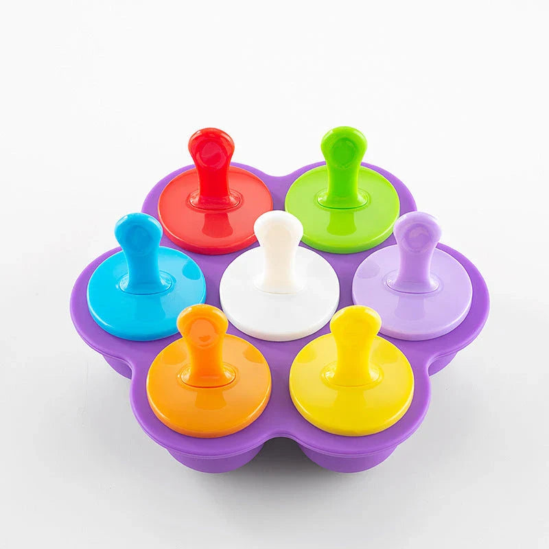Silicone popsicle mold for making homemade ice cream and frozen treats in various colors