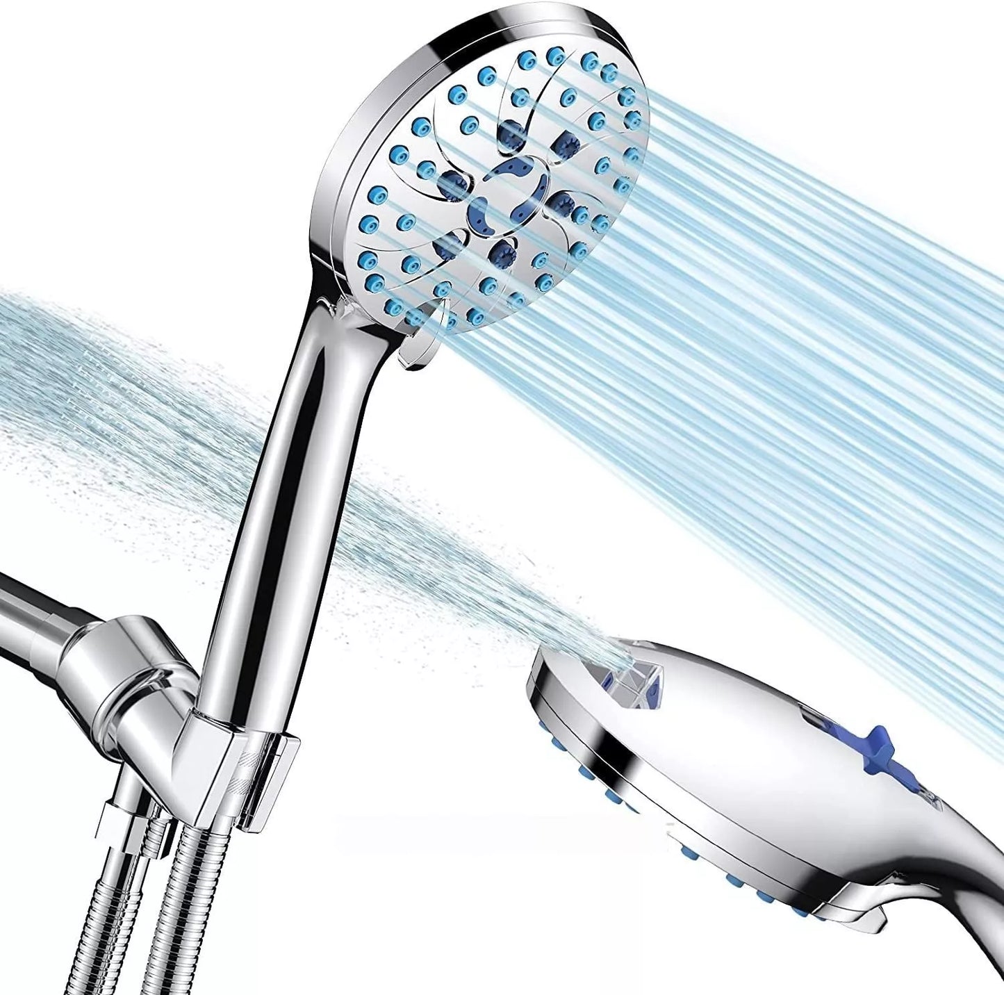 Portable handheld shower with adjustable settings and durable ABS construction