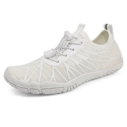 Men and women's casual sports running shoes with breathable upper and rubber sole