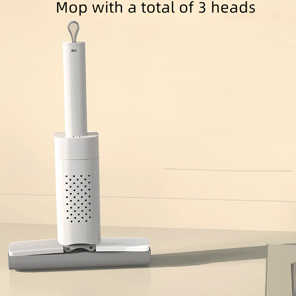 Handheld mini mop with 15cm rubber cotton head folded for squeezing