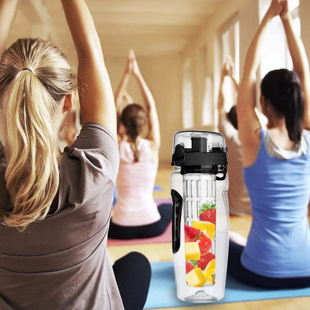 Premium 32oz BPA-Free Fruit Infuser Water Bottle with Ergonomic Design and Leak-Proof Features