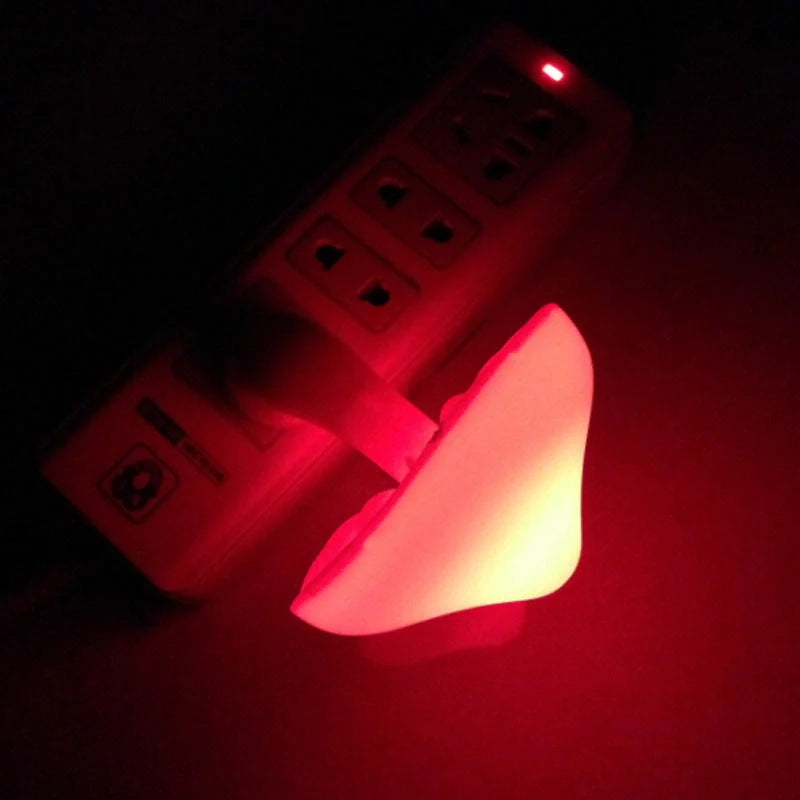 Mushroom-shaped LED night light with automatic sensor in various colors