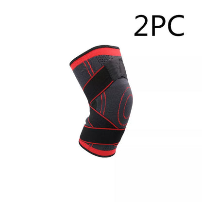 Nylon knitted knee pad for sports and fitness in various colors and sizes