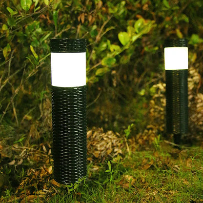 Abstract outdoor waterproof garden light measuring 65mm diameter with three lighting mode options