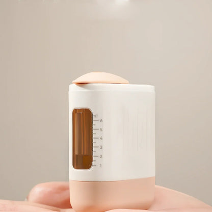 White 2-in-1 electric scalp massager and hair oil applicator brush, 70x55x30mm size with silicone bristles and USB charging