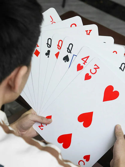 Oversized large playing cards for fighting landlord table game in paper construction