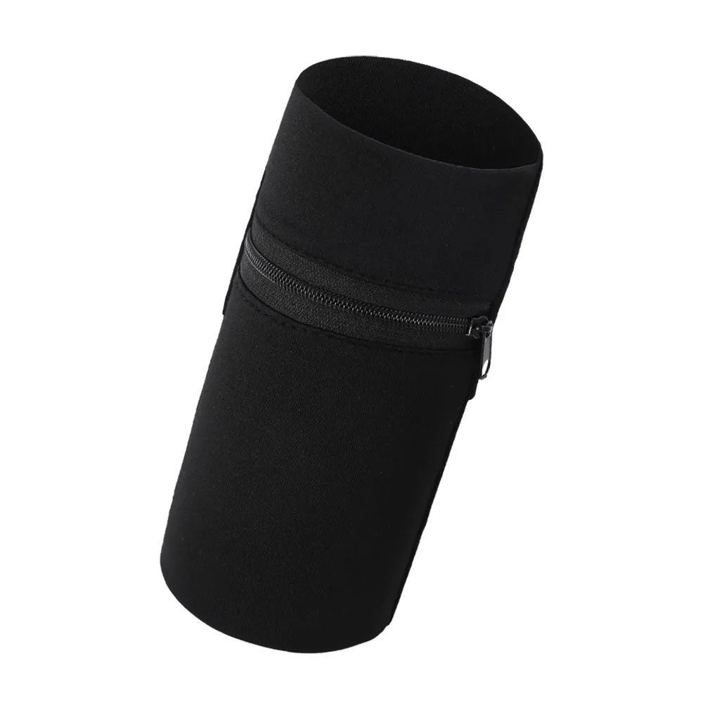 Sports arm bag with adjustable strap showing multiple colour options including striped patterns