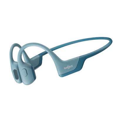 Wireless bone conduction earphones with titanium alloy frame in neck-hanging sports design