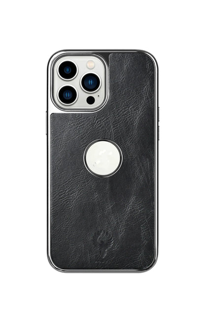 Brown PU leather plated phone case for iPhone 13 and iPhone 13 Pro with shockproof TPU and PC construction