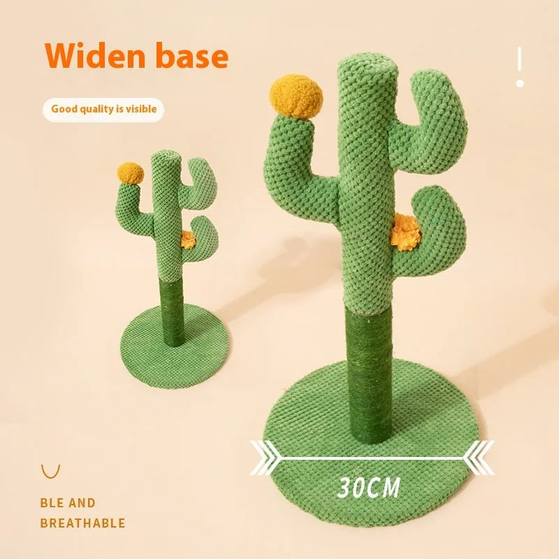 Masson cactus design cat scratching pole and a flat coconut tree sisal scratch board for cats.