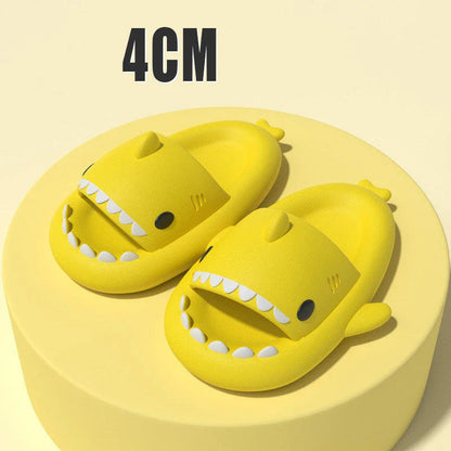 Cozy cartoon shark-themed slippers with anti-slip sole for indoor and outdoor wear