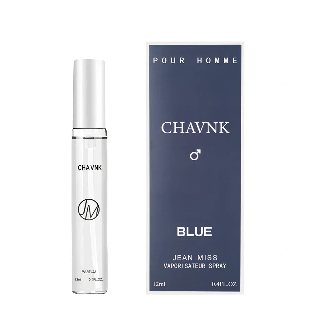 Men's woody citrus perfume bottle in black or blue, 100ml with spray, featuring sandalwood and cedar notes for lasting fragrance