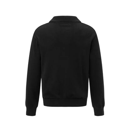 Loose fit acrylic blend pullover sweater in beige, shown on a model for casual wear.
