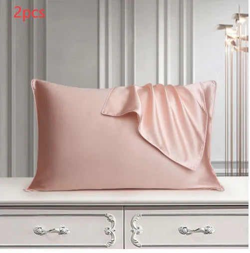 Mulberry silk pillowcase 48x74cm in palace luxury style with inlaid rope weave texture.