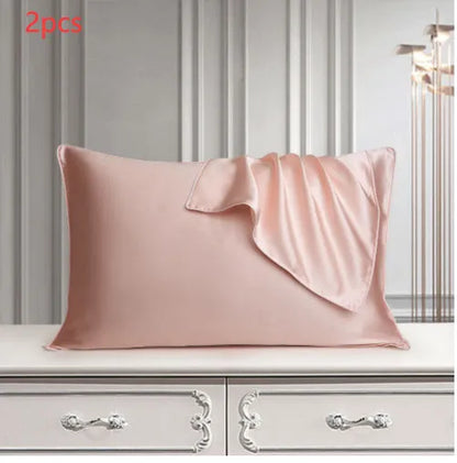Mulberry silk pillowcase 48x74cm in palace luxury style with inlaid rope weave texture.