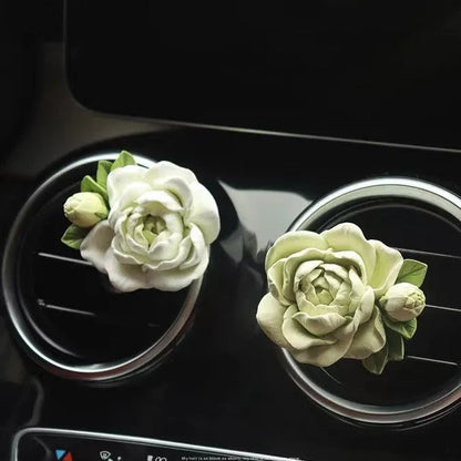 Jasmine car perfume solid air freshener measuring 5x4.5cm with gypsum diffuser and essential oil