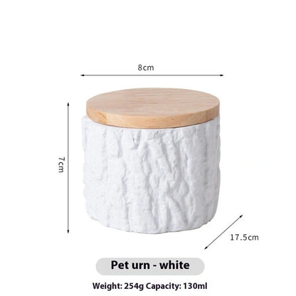 Handmade cement pet memorial casket for cremation ashes in six colour options