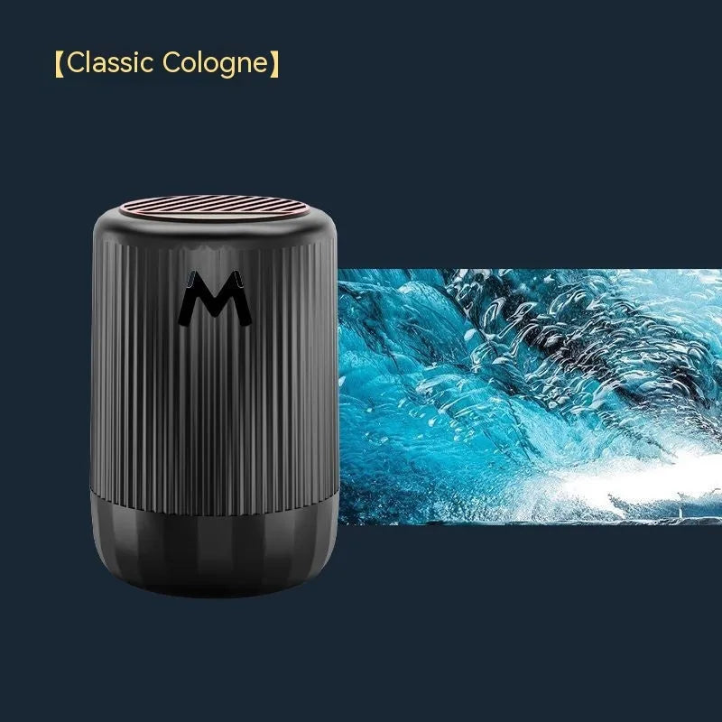 Solid car aromatherapy fragrance diffuser in compact 10 x 6 cm size for vehicle and indoor use