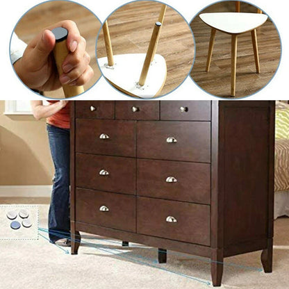 Blue-grey adhesive furniture slip pads measuring 22mm diameter for floor protection