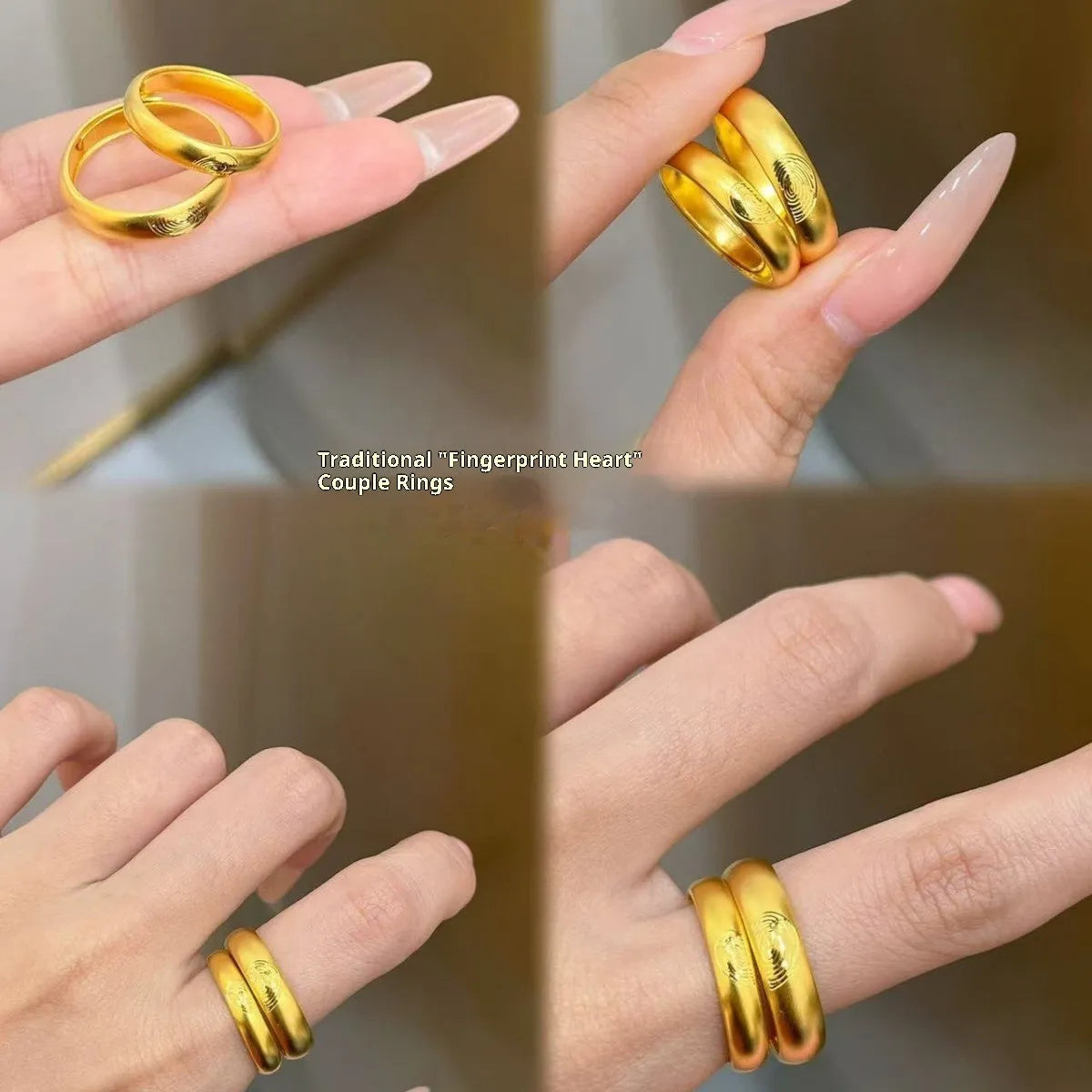 Adjustable brass couple ring with lotus flower shape and double happiness character, men's and women's style