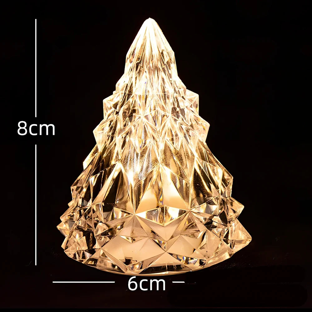 Iceberg-shaped LED night light with crystal construction and 7 colour options measuring 15cm height