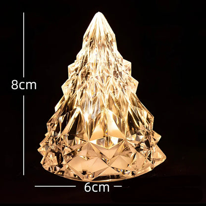 Iceberg-shaped LED night light with crystal construction and 7 colour options measuring 15cm height