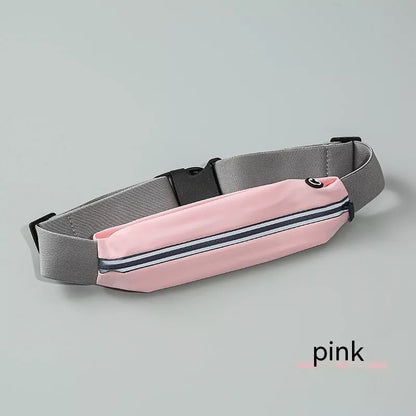 Waterproof nylon sports waist bag for outdoor activities in various colors