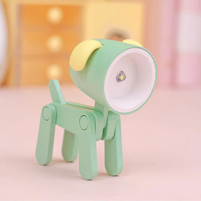 Hand-made mini night lamp with cartoon animal design in blue, measuring 33x55x80mm