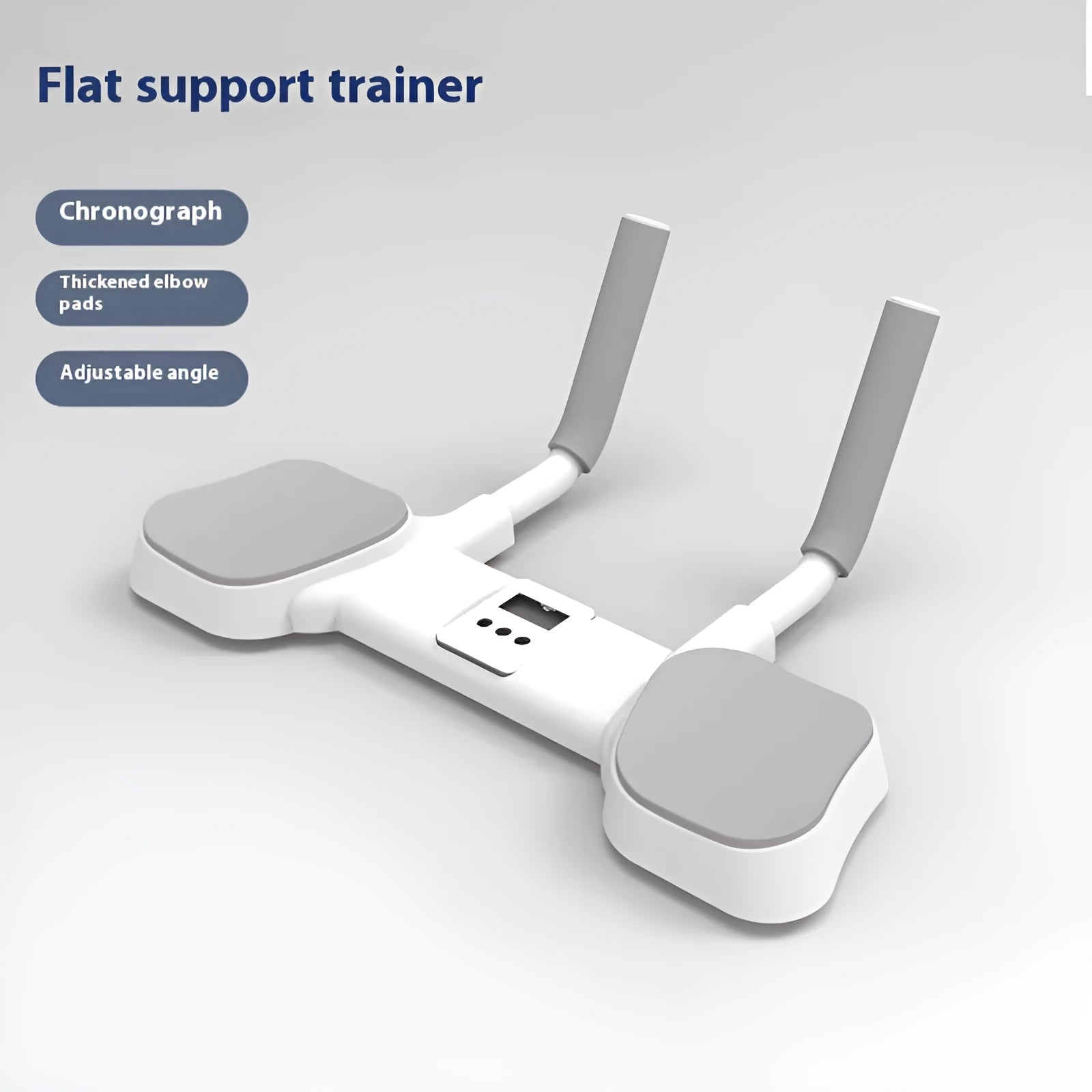 White flat support trainer with alloy aluminium tube frame and ABS plastic components for home fitness
