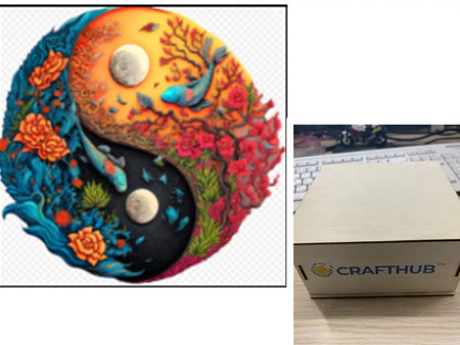 Animal Puzzle Craft Hub A3 Size Wooden Box for puzzle storage and organization