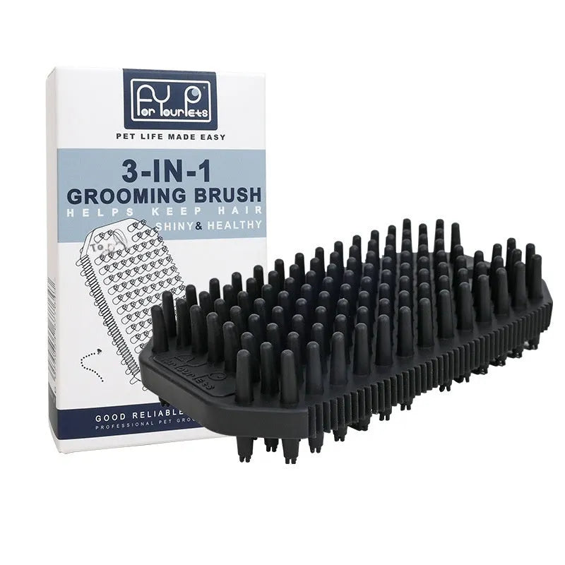 Pet bath massage comb for dogs, TPR, 7x2.9x12.1cm, wet and dry hair removal brush
