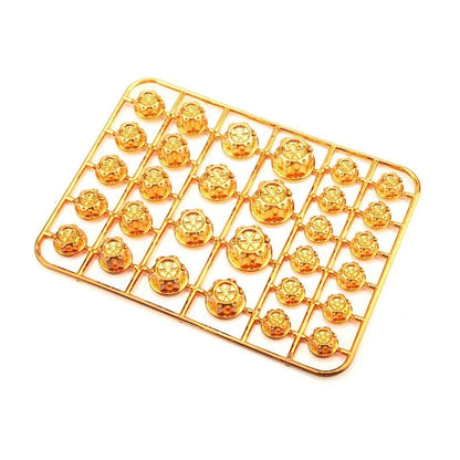 Set of 30 coloured ABS plastic screw caps for motorcycle engine bolt head customisation.