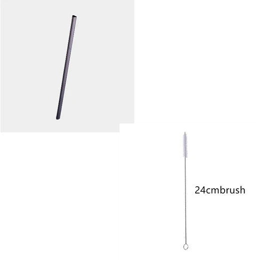 Premium heart-shaped reusable metal drinking straws for bubble tea and other beverages