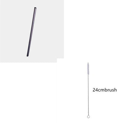 Premium heart-shaped reusable metal drinking straws for bubble tea and other beverages