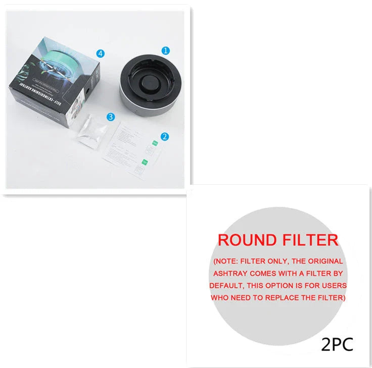 Compact and Powerful Smoke Eliminating Air Purifier Ashtray for Cars - Freshens Driving Experience with Negative Ion Technology