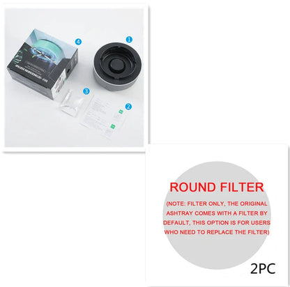 Compact and Powerful Smoke Eliminating Air Purifier Ashtray for Cars - Freshens Driving Experience with Negative Ion Technology