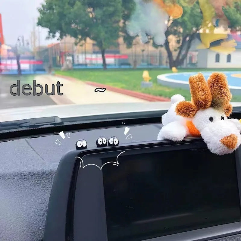 Resin cartoon briquette decorations for car interiors with traceless mounting tape