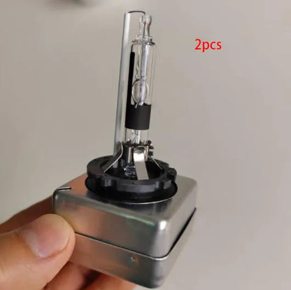 Xenon automotive headlight bulb with aluminium alloy shell and quartz tube for D1S and D1R fittings