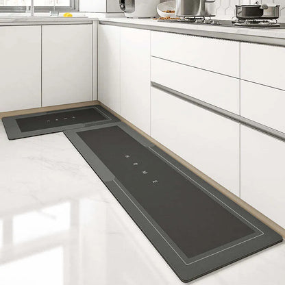 Blended machine-woven floor mat in an oval shape, showing the Lake Baikal Blue colour option.